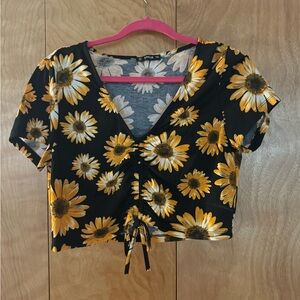SHEIN sunflower crop top